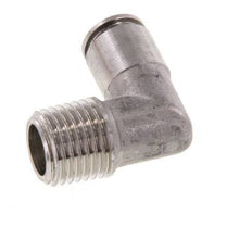 6mm x R1/4'' 90deg Elbow Push-in Fitting with Male Threads Stainless Steel FKM