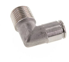 6mm x R1/4'' 90deg Elbow Push-in Fitting with Male Threads Stainless Steel FKM