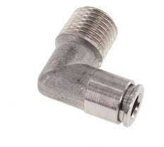 6mm x R1/4'' 90deg Elbow Push-in Fitting with Male Threads Stainless Steel FKM