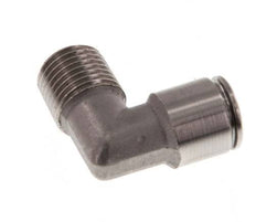 8mm x R1/4'' 90deg Elbow Push-in Fitting with Male Threads Stainless Steel FKM
