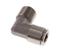 8mm x R1/4'' 90deg Elbow Push-in Fitting with Male Threads Stainless Steel FKM