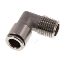 8mm x R1/4'' 90deg Winkel-Steckverschraubung mit Außengewinde Messing FKM drehbar