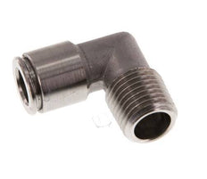 8mm x R1/4'' 90deg Winkel-Steckverschraubung mit Außengewinde Messing FKM drehbar
