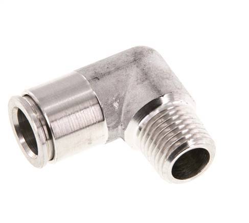 10mm x R1/4'' 90deg Winkel Steckverschraubung mit Außengewinde Messing FKM drehbar