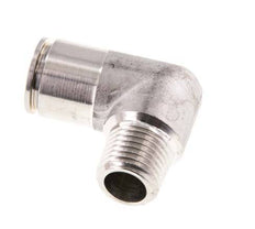 10mm x R1/4'' 90deg Winkel Steckverschraubung mit Außengewinde Messing FKM drehbar