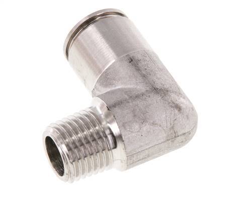 10mm x R1/4'' 90deg Winkel Steckverschraubung mit Außengewinde Messing FKM drehbar