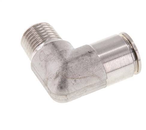 10mm x R1/4'' 90deg Winkel Steckverschraubung mit Außengewinde Messing FKM drehbar