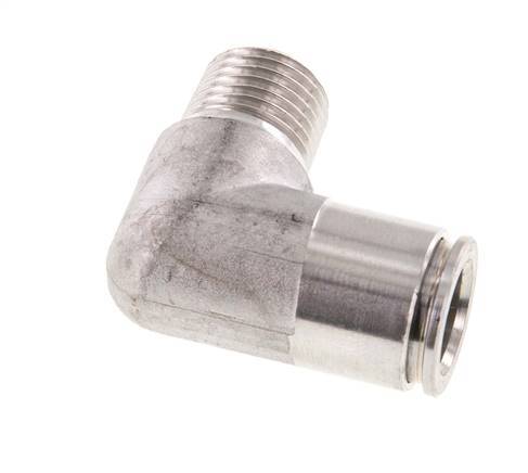 10mm x R1/4'' 90deg Winkel Steckverschraubung mit Außengewinde Messing FKM drehbar
