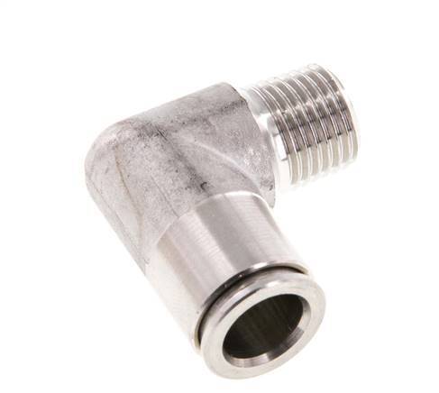 10mm x R1/4'' 90deg Winkel Steckverschraubung mit Außengewinde Messing FKM drehbar