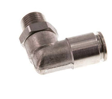 6mm x R1/8'' 90deg Winkel-Steckverschraubung mit Außengewinde Messing FKM drehbar