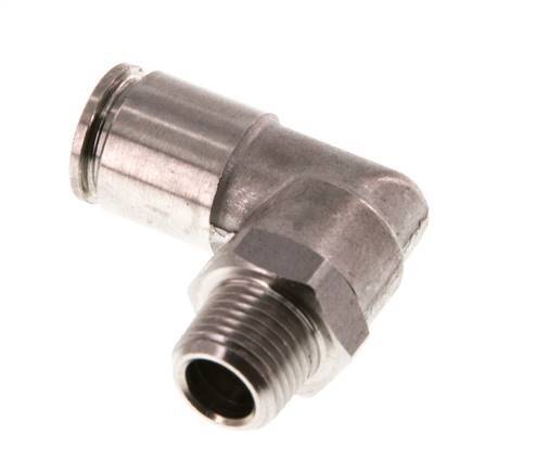 6mm x R1/8'' 90deg Winkel-Steckverschraubung mit Außengewinde Messing FKM drehbar