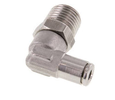 4mm x R1/4'' 90deg Winkel-Steckverschraubung mit Außengewinde Messing FKM drehbar