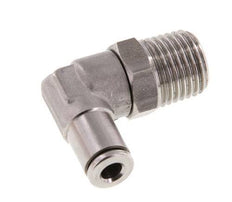 4mm x R1/4'' 90deg Winkel-Steckverschraubung mit Außengewinde Messing FKM drehbar