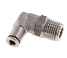 4mm x R1/4'' 90deg Winkel-Steckverschraubung mit Außengewinde Messing FKM drehbar