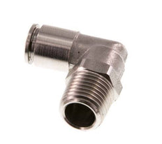 6mm x R1/4'' 90deg Winkel-Steckverschraubung mit Außengewinde Messing FKM drehbar