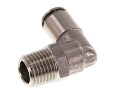 6mm x R1/4'' 90deg Winkel-Steckverschraubung mit Außengewinde Messing FKM drehbar