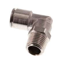 8mm x R1/4'' 90deg Winkel-Steckverschraubung mit Außengewinde Messing FKM drehbar