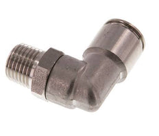 10mm x R1/4'' 90deg Winkel Steckverschraubung mit Außengewinde Messing FKM drehbar