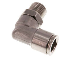 10mm x R1/4'' 90deg Winkel Steckverschraubung mit Außengewinde Messing FKM drehbar