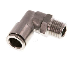 10mm x R1/4'' 90deg Winkel Steckverschraubung mit Außengewinde Messing FKM drehbar