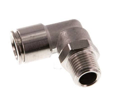 10mm x R1/4'' 90deg Winkel Steckverschraubung mit Außengewinde Messing FKM drehbar
