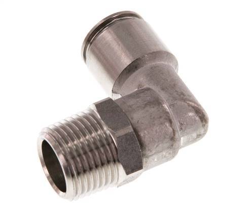 10mm x R3/8'' 90deg Winkel Steckverschraubung mit Außengewinde Messing FKM drehbar