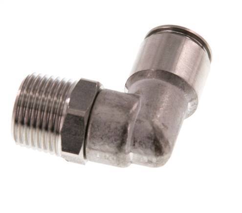 10mm x R3/8'' 90deg Winkel Steckverschraubung mit Außengewinde Messing FKM drehbar