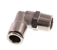 10mm x R3/8'' 90deg Winkel Steckverschraubung mit Außengewinde Messing FKM drehbar