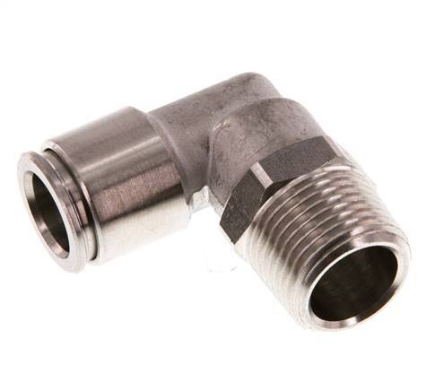10mm x R3/8'' 90deg Winkel Steckverschraubung mit Außengewinde Messing FKM drehbar