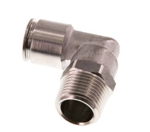 10mm x R3/8'' 90deg Winkel Steckverschraubung mit Außengewinde Messing FKM drehbar