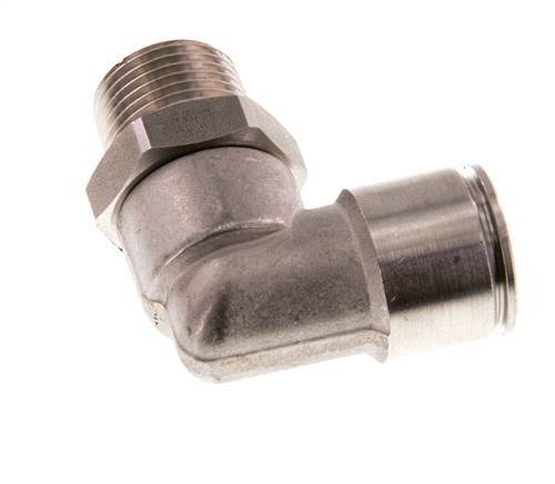 12mm x R3/8'' 90deg Winkel Steckverschraubung mit Außengewinde Messing FKM drehbar