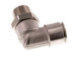 12mm x R3/8'' 90deg Winkel Steckverschraubung mit Außengewinde Messing FKM drehbar