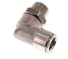 12mm x R3/8'' 90deg Winkel Steckverschraubung mit Außengewinde Messing FKM drehbar