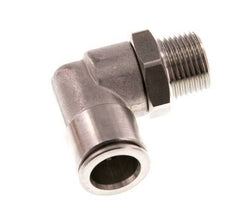 12mm x R3/8'' 90deg Winkel Steckverschraubung mit Außengewinde Messing FKM drehbar