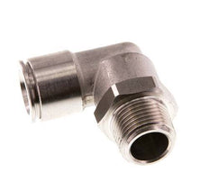 12mm x R3/8'' 90deg Winkel Steckverschraubung mit Außengewinde Messing FKM drehbar