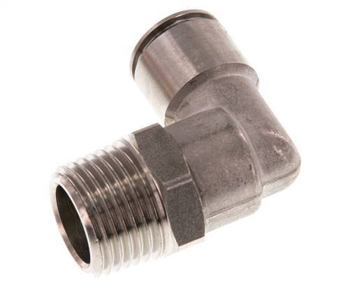 12mm x R1/2'' 90deg Winkel-Steckverschraubung mit Außengewinde Messing FKM drehbar