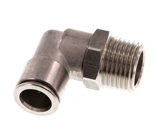 12mm x R1/2'' 90deg Winkel-Steckverschraubung mit Außengewinde Messing FKM drehbar