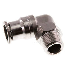 16mm x R1/2'' 90deg Winkel-Steckverschraubung mit Außengewinde Messing FKM drehbar
