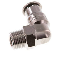 16mm x R1/2'' 90deg Winkel-Steckverschraubung mit Außengewinde Messing FKM drehbar
