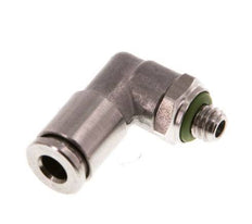 4mm x M 5 90° Winkel-Steckverschraubung mit Außengewinde Messing FKM drehbar