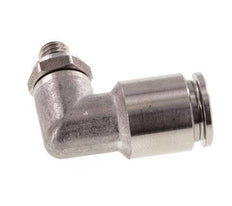 6mm x M 5 90deg Elbow Push-in Fitting with Male Threads Stainless Steel FKM Rotatable