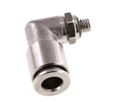 6mm x M 5 90° Winkel-Steckverschraubung mit Außengewinde Messing FKM drehbar