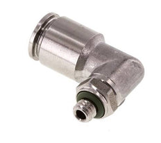 6mm x M 5 90° Winkel-Steckverschraubung mit Außengewinde Messing FKM drehbar