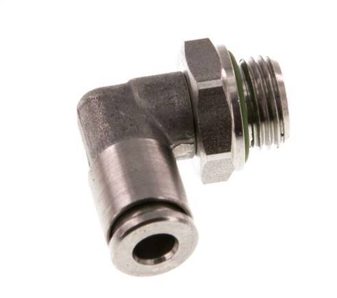 4mm x G1/8'' 90Grad Winkel Steckverschraubung mit Außengewinde Messing FKM drehbar