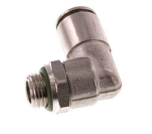 6mm x G1/8'' 90deg Winkel-Steckverschraubung mit Außengewinde Messing FKM drehbar