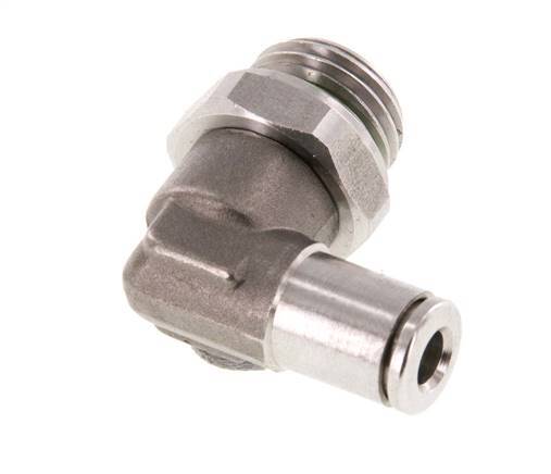 4mm x G1/4'' 90deg Winkel Steckverschraubung mit Außengewinde Messing FKM drehbar