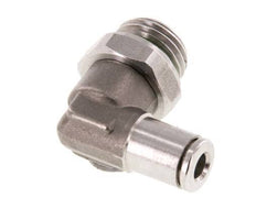 4mm x G1/4'' 90deg Winkel Steckverschraubung mit Außengewinde Messing FKM drehbar