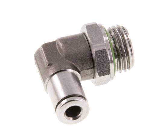 4mm x G1/4'' 90deg Winkel Steckverschraubung mit Außengewinde Messing FKM drehbar