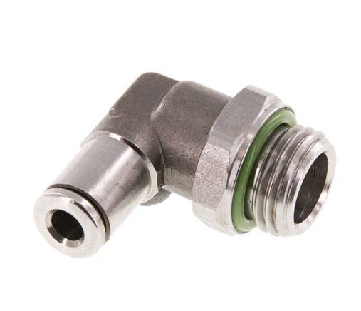 4mm x G1/4'' 90deg Winkel Steckverschraubung mit Außengewinde Messing FKM drehbar