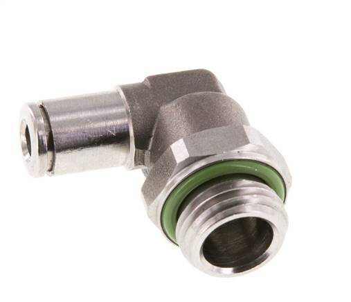 4mm x G1/4'' 90deg Winkel Steckverschraubung mit Außengewinde Messing FKM drehbar